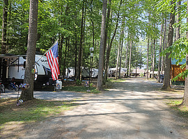 Shady Wooded Sites for RVs at Crown Point