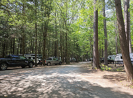 Seasonal campsite at Crown Point Camping Area