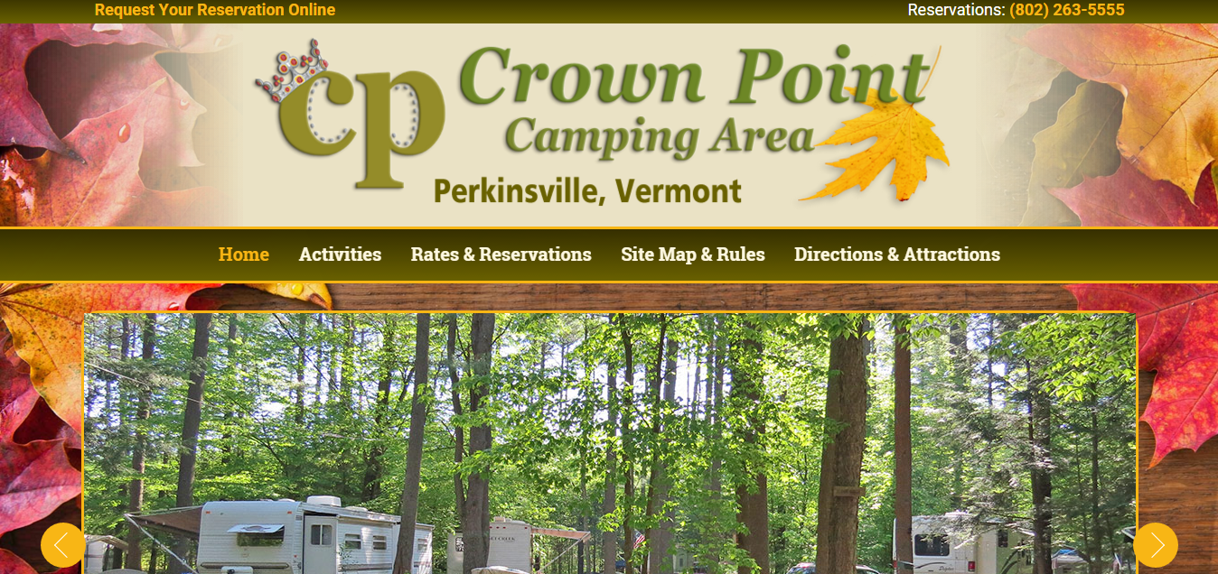 Crown Point Camping Area Green Mountains Campground