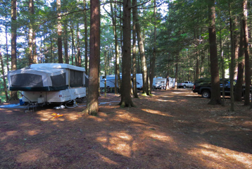 Camper at Crown Point Camping